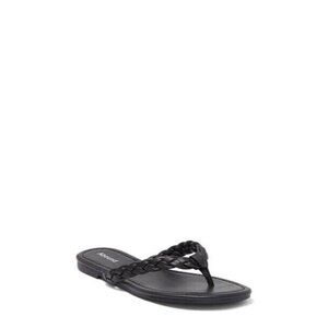 COPY - Abound BNWT "Frannie" braided black sandals thong NEW